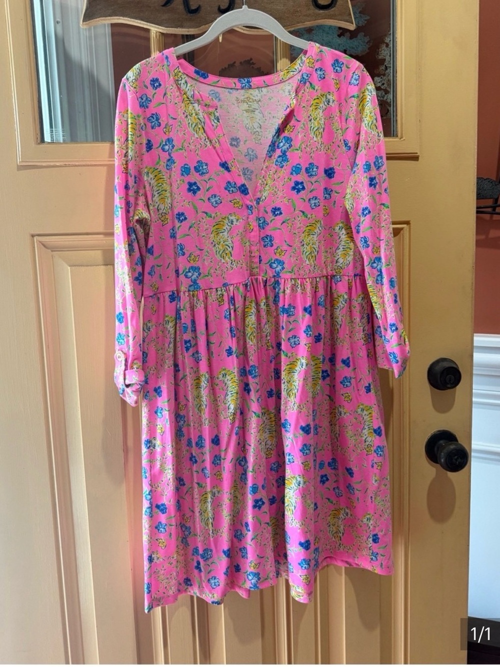 Loran Dress - Prosecco Pink Tigress Garden - Cotton
